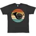 thumbnail image 3 of Inktastic French Horn Retro Music Sunset T-Shirt, 3 of 5