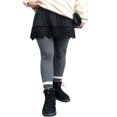 thumbnail image 3 of Jupon en Dentelle pour Femmes, Faux Haut, Bas, Demi-Longueur, Grande Taille, Version A, Noir G, 3 of 6