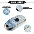 thumbnail image 3 of Unique Bargains Key Fob Cover Compatible for Buick Enclave Verano Encore, 6 Button Porcelain Pattern Soft TPU Remote Keyless Smart Key Fob Case Protection Shell Blue, 3 of 7