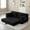 Black, variant on Memory Foam Cloud Loveseat Sofa, 2-in-1 Convertible Folding Couch Bed with Pull-Out Sleeper, No Assembly Corduroy Floor Lounge Sofa for Apartment Office Living Room, Blue
