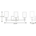 thumbnail image 7 of Status Collection Three-Light Polished Chrome Etched Linen Glass Coastal Bath Vanity Light, 7 of 7
