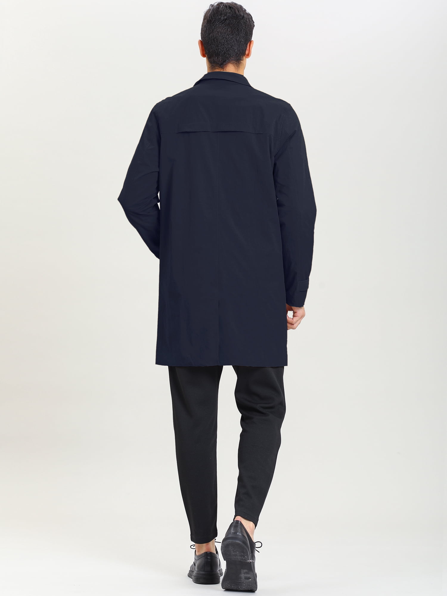 DARING DIVA Men's Trench Coat Lightweight Single Breasted Jacket
