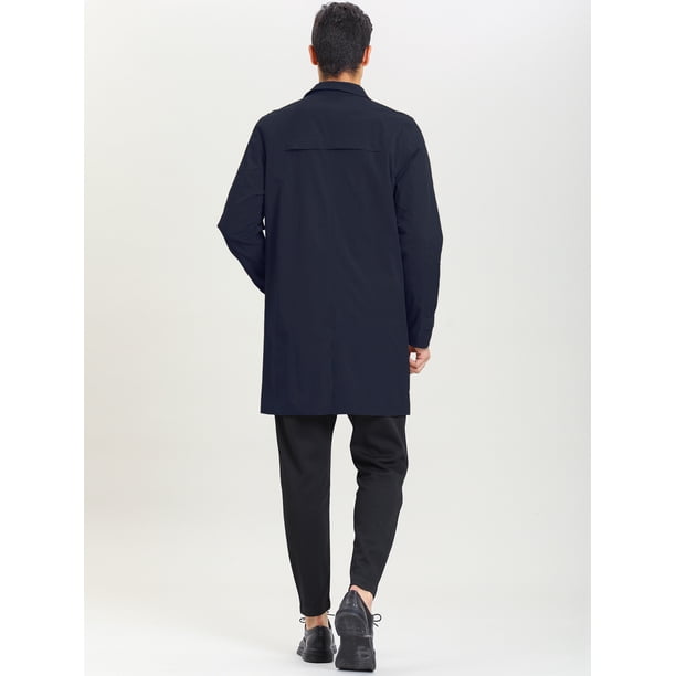 DARING DIVA Men's Trench Coat Lightweight Single Breasted Jacket