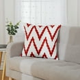 thumbnail image 3 of 2 Pcs Embroidered Square Throw Pillow Covers, Wave Stripe Throw Pillow Case Cushion Cover, 3 of 8