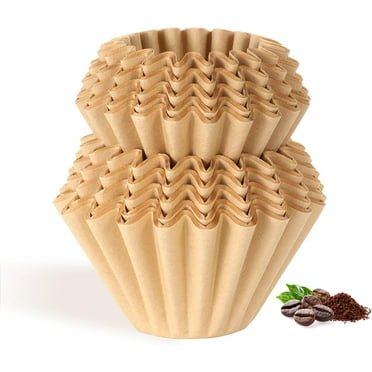 100 Count Unbleached Coffee Filters, 4-5 Cup Natural Basket Coffee Filter Paper for 5 Cup Coffee Maker, Small Coffee Travel Brewer, Single Serve Coffee Pot