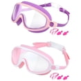 thumbnail image 3 of Gafas de natación para niños para niños y niñas de alta definición impermeable y un (y combinación) Pink Pink, 3 of 3