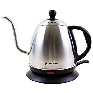 electric kettle for pour over coffee & tea, stainless 18/8 steel gooseneck drip teapot (1 (Best Electric Pour Over Kettle)