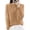 Khaki, variant on Oksale Knit Sweaters for Women Trendy High Neck Pullover Shirts Soft Comfy Long Sleeve Fall Tops White L