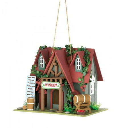 Garden Cottage Birdhouse - COTTAGE WINERY BIRDHOUSE