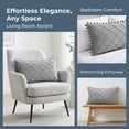 thumbnail image 4 of REGALWOVEN Couch Pillow Cases 1 Pack Soft Pom-poms Velvet Throw Pillow Covers for Farmhouse Home Decor Grey 18" x 18", 4 of 7