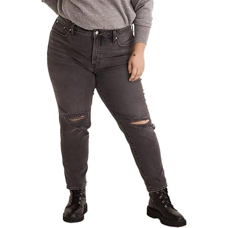 Madewell Womens Plus The Perfect Vintage High-Rise Destroyed Skinny Jeans