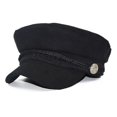 thumbnail image 2 of Blue Hombres Mujeres Invierno Pescador griego Gorra de marinero Sombrero de violinista Gorra con visera Deporte, 2 of 4