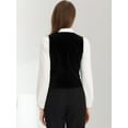 thumbnail image 3 of Chaleco Retro de Terciopelo para Mujer Allegra K Cuello En V Sin Mangas Negro XS, 3 of 6