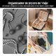 thumbnail image 5 of Organizador de Joyero Pequeño, Caja de Viaje para Mujeres de 20 Piezas, Estuche Portátil de PU para Anillos, Pendientes y Collares(Negro), 5 of 7