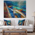 thumbnail image 4 of Design Art - Bateaux et Quai en Teinte Bleue, 4 of 5