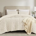 thumbnail image 4 of Mainstays King Comforter Set, All-Season, 3-Piece, Cream Puffy Seersucker, 4 of 10