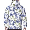 thumbnail image 7 of Naloa Blue Flax Flowers Men's Casual Hooded Collar Drawstring Hoodies Pullover Sweatshirts Casual Long Sleeve Shirts-Small, 7 of 7