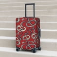 thumbnail image 5 of Travel Luggage Cover Protector - Minimalist Sketch Funny Snake Red Anti-Scratch Suitcase Covers Fits 18-32 Inch Luggage, 5 of 5