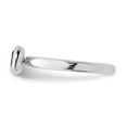 thumbnail image 3 of Sterling Silver Stackable Expressions Cushion Cut Cr. Sapphire Ring - Size 10, 3 of 3
