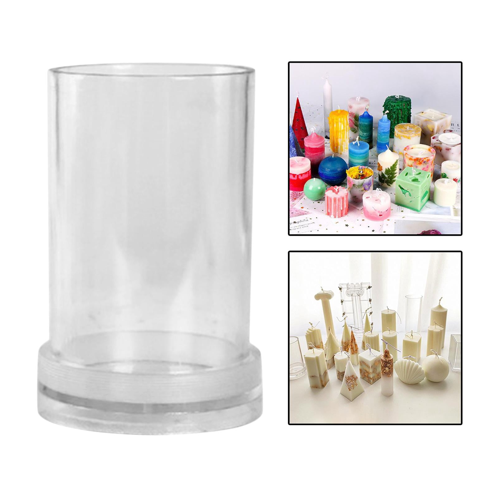 GUOOL 2x Clear Plastic Candle Handmade Soap Candle Making for Candle Making DIY Handmade Candles Supplies Crafts
