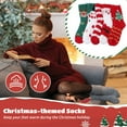 thumbnail image 2 of Paquete de 10 calcetines navideños, calcetines cálidos de invierno, calcetines de Papá Noel para árbol de Navidad, calcetines navideños coloridos, para regalo de fiesta de Navidad, 5 pares, 2 of 6