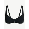 thumbnail image 3 of Time and Tru Women's and Women's Plus Size Ribbed Underwire Bikini Top, Sizes XS-3X, 3 of 5
