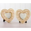 "Modern Romance" Pink & Gold Heart Shaped Place Card Holder/Picture Frame - Set of 24 - Perfect Party Favors for Weddings, Baby Showers & Bridal Shower Favor