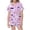 1-196Purple519, variant on MEZZALL Girls Halloween Sleepwear Short Sleeve Pumpkin Ghost Printed Lapel Blouse Pajamas Sets Tops With Elastic Waist Shorts Two Piece Loungewear For Kids Breathable Nightwear