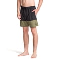 thumbnail image 2 of Volcom Men's Standard 18" Swim Surf Trunk Boardshort, Size-XXL, Color-BLACK GREEN, 2 of 4