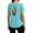 Light Blue, variant on Women's Round Neck Short Sleeve Open Back Casual Workout T Shirt Twist Back Active Top for Gym Wear(Beige/S)