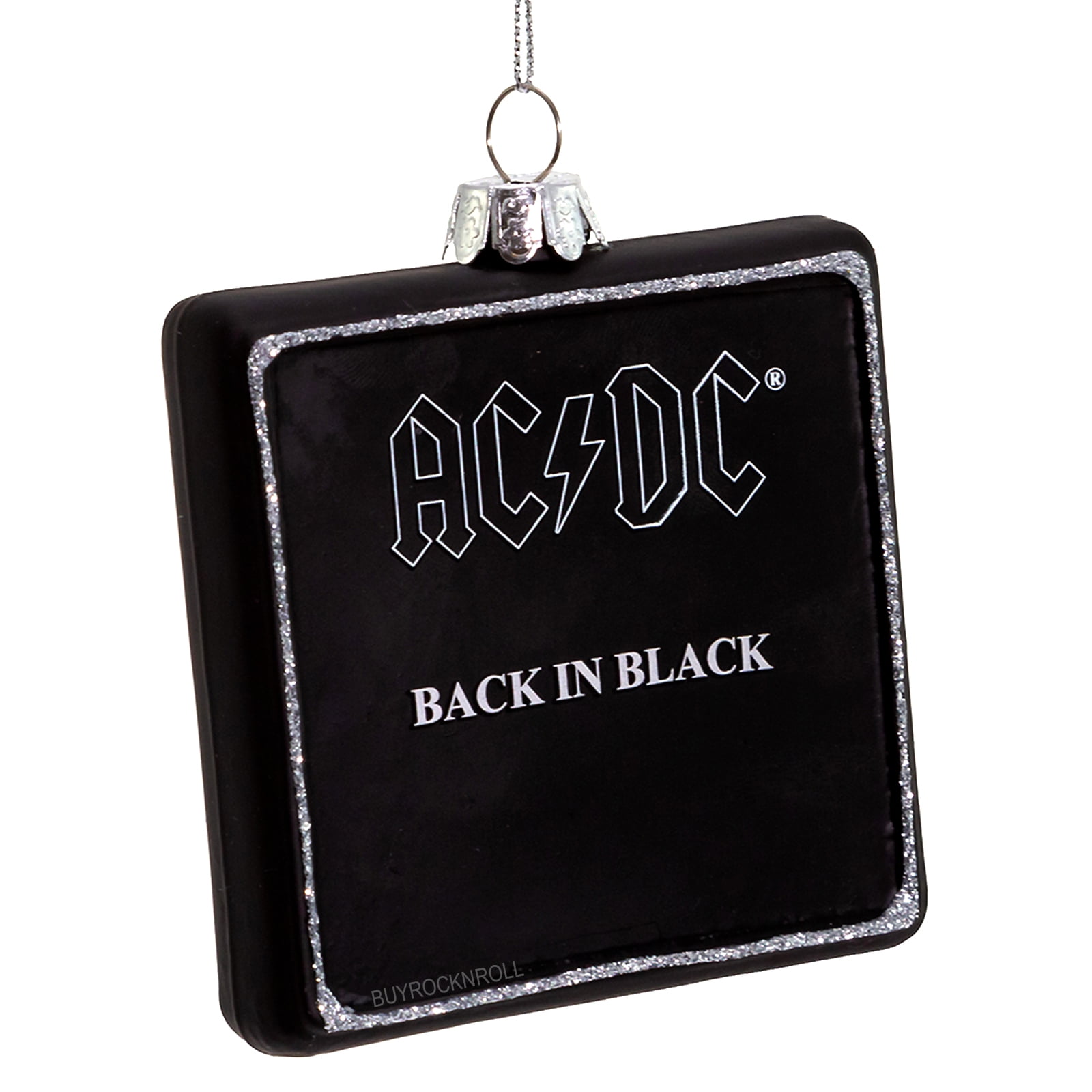 AC/DC 2020 Kurt Adler Glass Back In Black Album 3.5