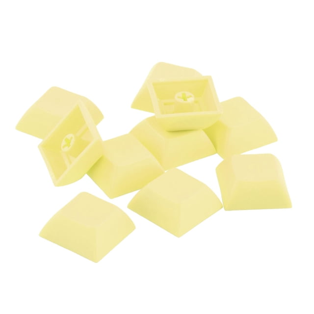Esquirla 10 Pack DIY Transparent Keycaps Set Mechanical Keyboards PBT Gaming Keyboard Key Yellow