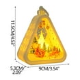 thumbnail image 3 of Holloyiver Christmas Mini Lantern Decorative with LED Night Light, 4.5 Inch Hanging Table Centerpiece Vintage Lantern Ornament with Snowman Santa Tree ReinDuck Pattern for Xmas Party Decor, 3 of 9