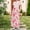 Pink A, variant on SGFCWSX Girls Short Sleeve Maxi Dress Kids Summer Crewneck Vintage Floral Print A-Line Dress with Pockets for Casual Wear Blue Size 4-5 Years