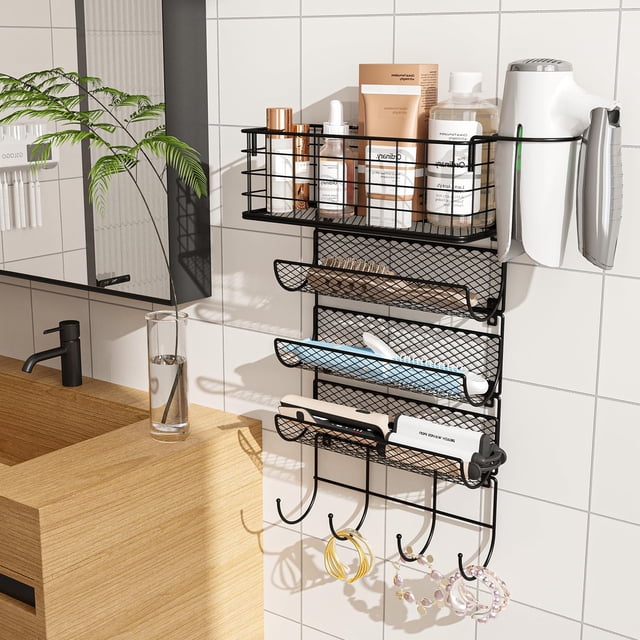 Soporte de pared para secador de pelo y organizador de herramientas de peinado Sonyabecca