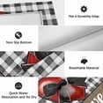thumbnail image 5 of Valentine's Day Outdoor Rug 6x9 Ft, Non Slip Washable Area Rug, Bow on Red Heart Love Black White Plaid Linen Patio Rugs Carpet Runner, Large Floor Mat for Indoor/Outdoor Deck Porch Camping, 5 of 8