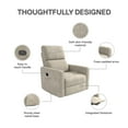 thumbnail image 5 of DHP Lukas Swivel Recliner Chair, Cream Corduroy, 5 of 25