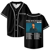 Phil Wickham Song Of The Saints Tour 2026 Merch Baseball Jersey Shirt V-Neck Women Men Short Sleeve Streetwear Clothes