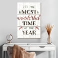 thumbnail image 2 of Elephant Stock Christmas Wonderful Time Wall Art - Vertical Multi Panel Canvas - Living Room Wall Decor - Holiday Multi Panel - White And Brown Decor By Wild Apple Portfolio - 20" x 32", 2 of 8