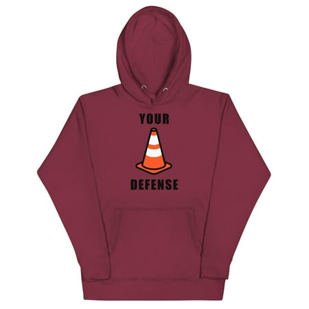Your Defense Hockey Adult Hoodie (Maroon  M)