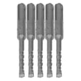 thumbnail image 5 of 5Pcs Rotary Hammer Drill Bit Cemented Carbide Tip Spiral 2 Flutes Impact Drill, 5 of 5
