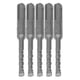 thumbnail image 5 of 5Pcs Rotary Hammer Drill Bit Cemented Carbide Tip Spiral 2 Flutes Impact Drill, 5 of 5