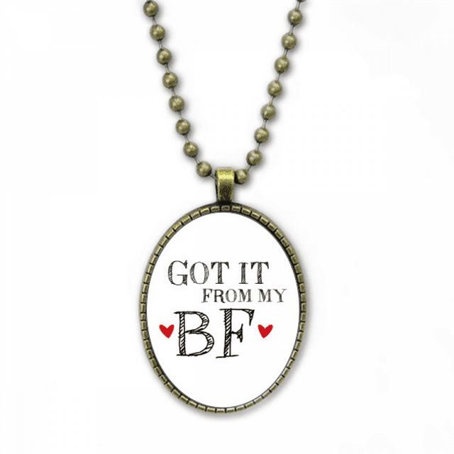 Collier de la Saint-Valentin GF Got It From My BF Vintage Chaîne Perle Pendentif Collection de Bijoux