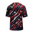 thumbnail image 5 of CIENVNSTG Mens 4th of July 1776 USA Flag Print Crew Neck T Shirt Short Sleeve Patriotic Distressed Design Lightweight Casual Fit for Independence Day Holiday Celebrations Black L, 5 of 5