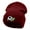 Maroon, variant on Soccer Ball Tortoise Embroidered 12 Inch Long Knitted Beanie - Royal OSFM