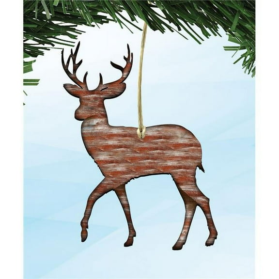 Deer Pransing Wooden Magnet