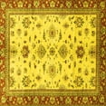 thumbnail image 1 of Ahgly Company Indoor Square Oriental Yellow Traditional Area Rugs, 7' Square, 1 of 4