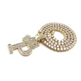 thumbnail image 2 of iJewelry2 Kings and Queens Crowned Initial Letter P Pendant Gold-tone CZ Tennis Chain Necklace 18'', 2 of 3