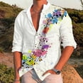 thumbnail image 2 of PMUYBHF Chemises Habillées pour Hommes Manches Courtes Décontractées Imprimé Musique Grande Taille Chemise Manches Longues Col Rabattu, 2 of 7