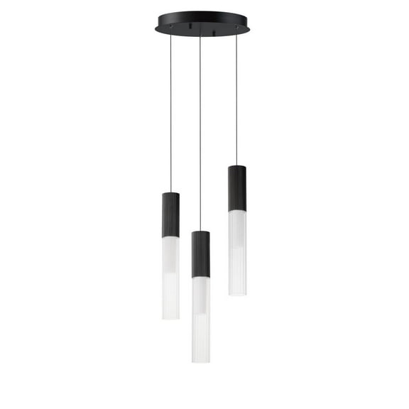 ET2 Lighting - Reeds - 15W 3 LED Pendant-17 Inches Tall and 11.75 Inches Wide